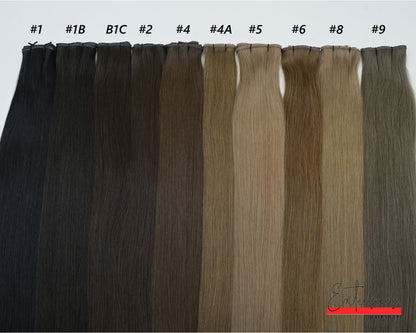 Butterfly Wefts - Russisches Premium Haar • dunkle Farben 100g